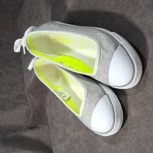 Converse Chuck Taylor All Star Heather Grey Jersey Dainty Ballet Slip Ons VG US6